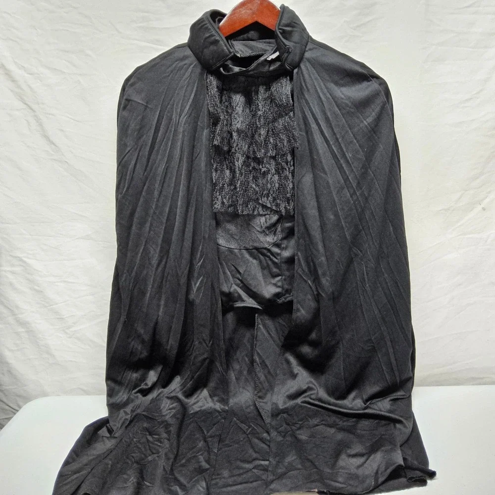 California Costume Headless Horseman Kids Large 10-12 Black Gothic Spooky Outfit